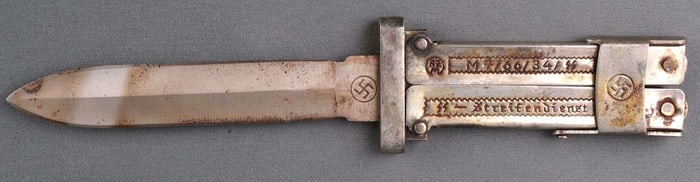 WWII GERMAN REICH SS FOLDING PARATROOPER KNIFE