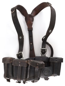WWII GERMAN REICH LUFTWAFFE AMMO BELT & SUSPENDERS