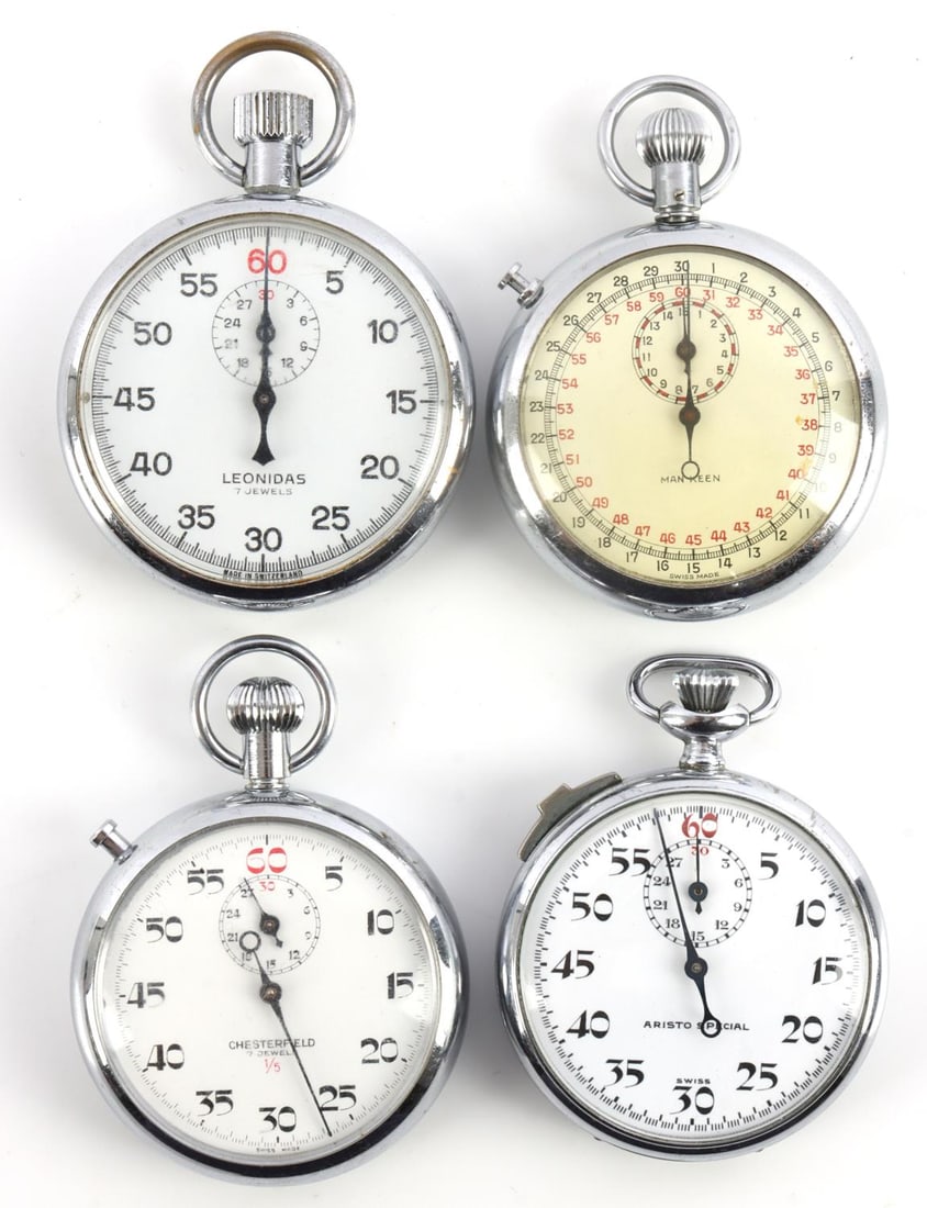 WWII GERMAN KRIEGSMARINE STOPWATCH LOT OF 4: Unauthenticated, sold as is. Only M1473 0 stop watch works.