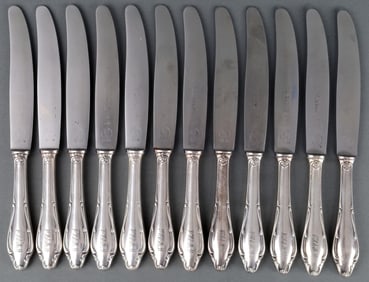 12 WWII GERMAN REICH WAFFEN SS SILVER KNIFE LOT