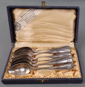 CASED SET OF WWII GERMAN ADOLF HITLER SPOONS