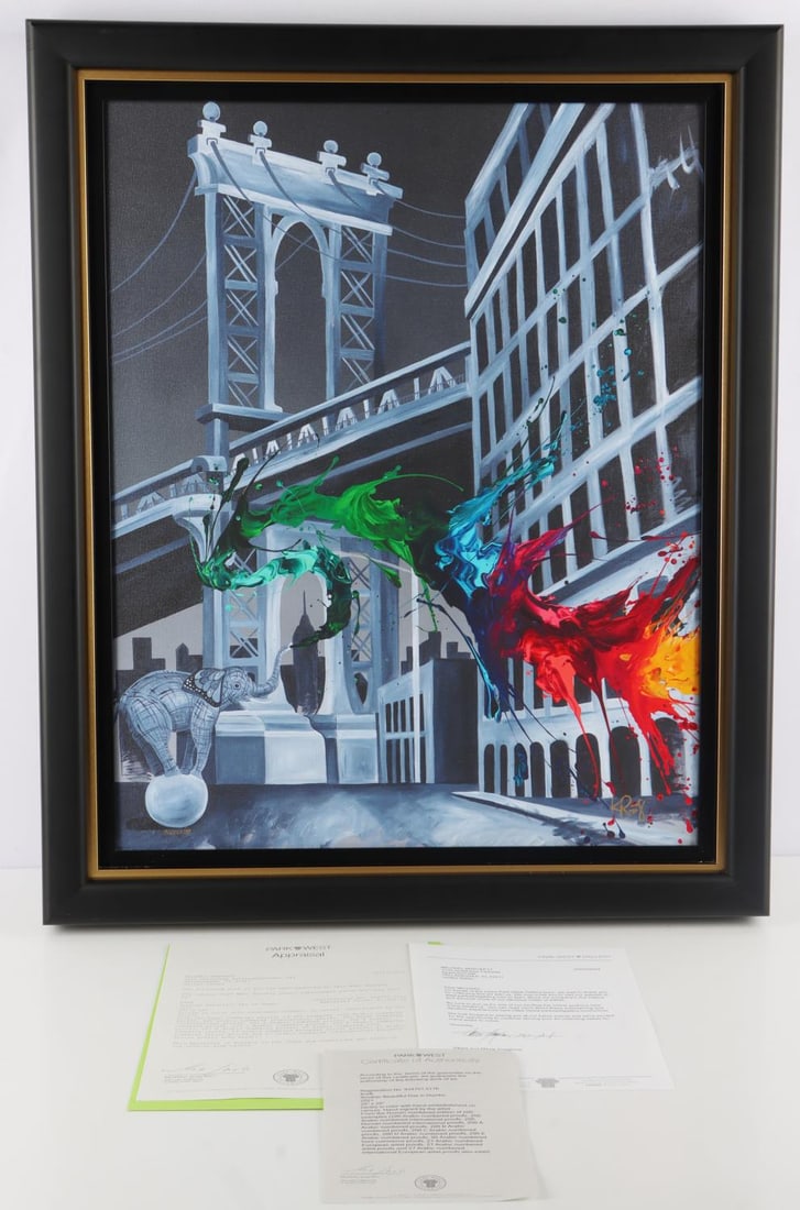 KRE8 ANOTHER BEAUTIFUL DAY IN DUMBO GICLEE: Measures 30 X 24 inches. Numbered /200. The artist describes his art as "Kre8izm" and this unique style has given Kre8 a global collector base with over a hundred sell out shows. An opportunity to col