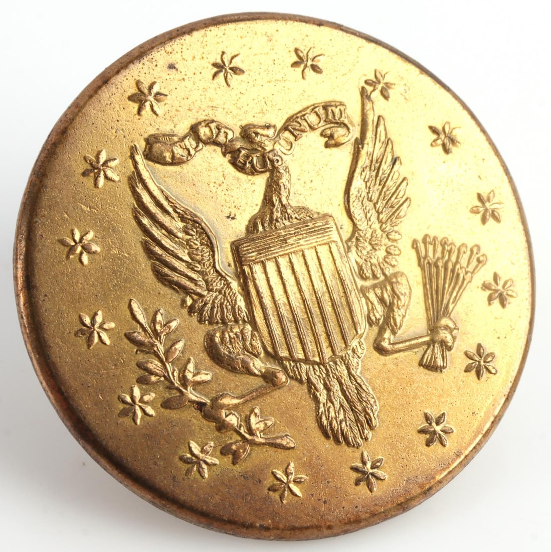 RARE U.S. DIPLOMATIC SERVICE 1795 BUTTON OD 2: From the lifetime collection of Dr. Lou Hill, Tallahassee, Fl. One of the rarest buttons, Non Dug, extremely Fine condition, Carter, Lombard Street reverse, 25 mm, Albert's OD 2. This lot has a reserv
