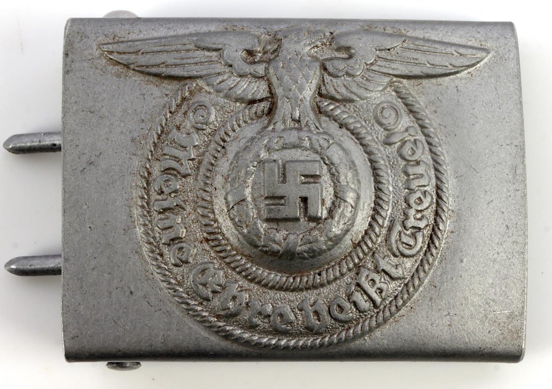 WWII GERMAN SS ENLISTED MAN BELT BUCKLE: RZM 1937 SS Stamped reverse, very good original condition.