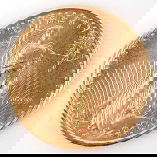 1/10TH OZ AMERICAN EAGLE GOLD COIN BU: 1/10TH OZ AMERICAN EAGLE GOLD COIN BUBrilliant uncirculated 1/10 troy ounce gold coin. This lot has a reserve.