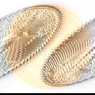 2024 1/10TH AMERICAN GOLD EAGLE GOLD COIN: Brilliant uncirculated, electronically tested. Purchased through refiner. This lot has a reserve.