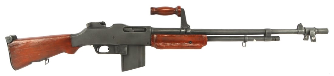 WWI WWII M1918A2 BAR LIFE SIZE BROWNING PROP GUN: Non-functioning prop gun. Breach does not open. Has mounts for bipod. Not a real firearm. Modern prop.
