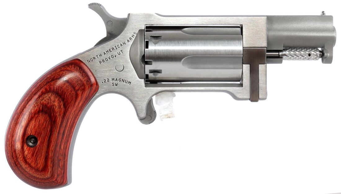 NORTH AMERICAN ARMS SIDEWINDER .22MAG REVOLVER NIB: New in box. Model #NAA-SW. UPC:744253002533 Comes with a hard carrying case with owner's manual. FFL required for transfer. No international shipping. Know your state laws before bidding. Caliber: .22