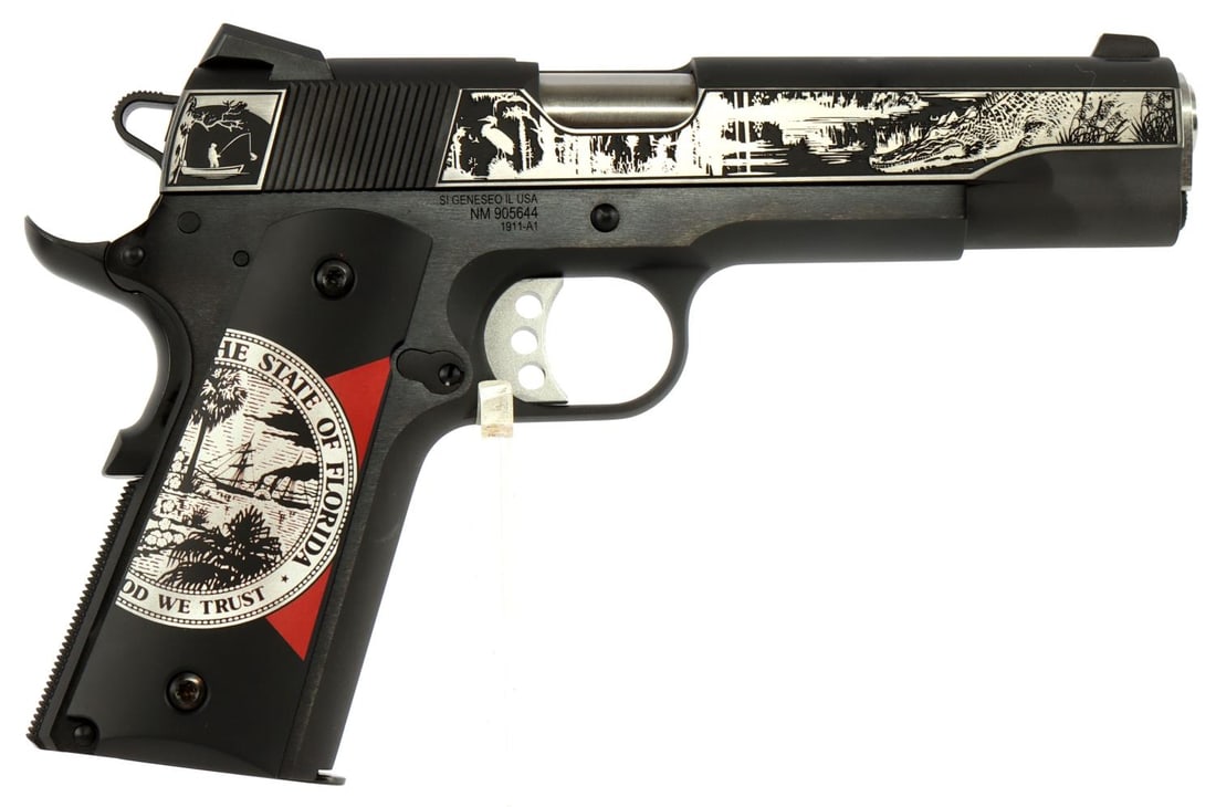SPRINGFIELD GARRISON .45 ACP SEMI AUTO PISTOL NIB: New in box. Model #PX9420EMF. UPC:706397978105. Limited edition, 63 of 500, engraved Florida Sunshine State seal. Comes with soft carrying case, owner's manual, and a lock. FFL required for transfer. 