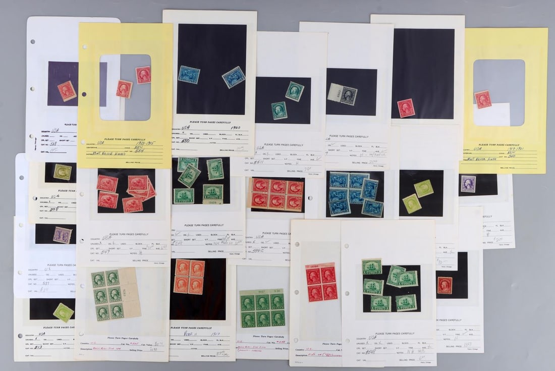 U.S. STAMP LOT MNH OG SCOTT'S 513 511 509 508 507: Also not listed in lead Scott's 525, 528, 527, 537, 535, 538, 540, 549, 548, 550, 554. All are non-hinged, full gum new stamps, cataloged, 1970's collection.