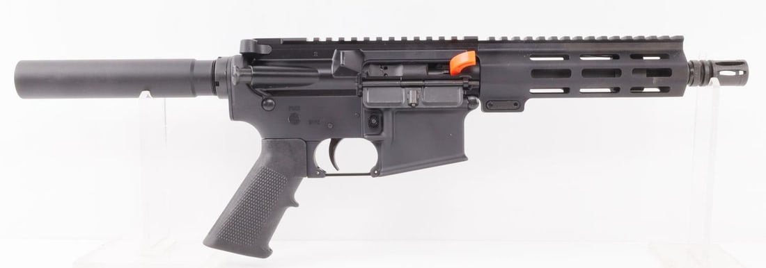 DEL TON LIMA MLOK AR15 PISTOL 5 56 NIB: New in box. AR15 pistol has 7.5-inch heavy barrel with 1 x 9 twist, Del-Ton Lima MLOK AR15 pistol. Featuring foam buffer tube, 6.5" free float MLOK hand guards, low profile gas block, and A2 flash hid