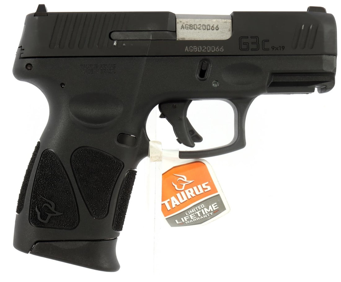 TAURUS G3C COMPACT 9MM SEMI AUTOMATIC PISTOL NIB: New in box. Taurus G3C. MPN 1-G3C931-2X12. Includes two (2) magazines, lock, and owner's manual. FFL required for transfer. No international shipping. Know your state laws before shipping. Caliber: 9m