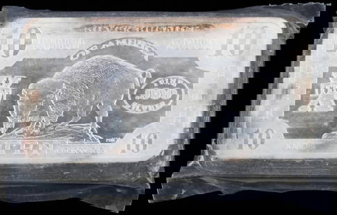 10 OZT .999 FINE SIVER BAR: Electronically tested, purchased from refiner. This lot has a reserve.