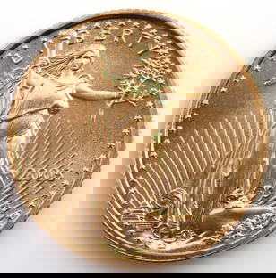 GOLD 1/10 OZT AMERICAN EAGLE BU COIN: Brilliant uncirculated. This lot has a reserve.