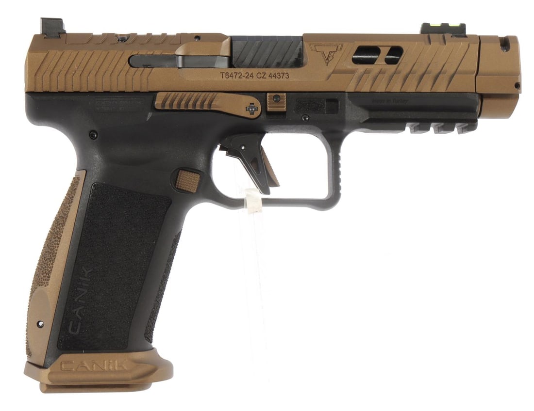 NIB CANIK TTI COMBAT 9MM LUGER SEMI AUTO PISTOL: New in box Canik TTI Combat Pistol. 9MM Luger. Barrel length: 4 19/32 inches, total length: 7 13/16 inches, total weight: 29.5 ounces. 19-round capacity. FFL required for transfer. No international sh