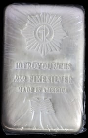 10 OUNCE OZT .999 FINE SILVER BAR INGOT
