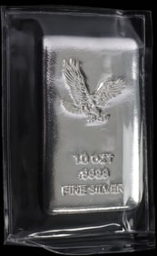 10 OZT .999 FINE SILVER BAR BULLION INGOT