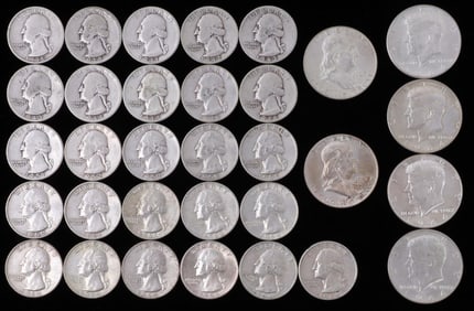 $10 FACE VALUE 90% SILVER U.S. COIN LOT QUARTERS