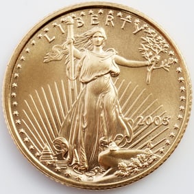 2003 GOLD 1/10 OZT AMERICAN EAGLE BU COIN