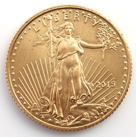 2015 GOLD 1/10 OZT OUNCE BU AMERICAN EAGLE COIN