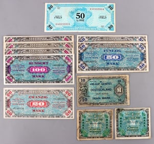 ALLIED MILITARY PAYMENT CERTIFICATES LOT OF 11