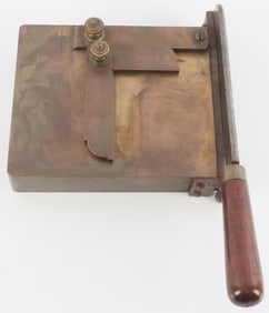 OLD WEST SAMUEL HART BRASS CARD CUTTER