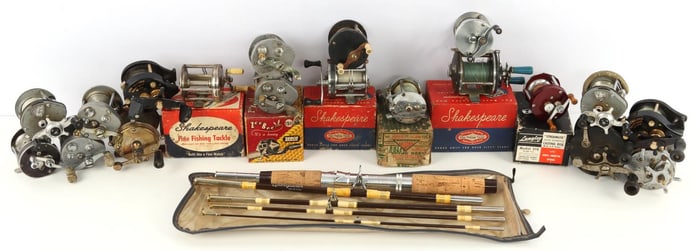 VINTAGE FISHING ROD & REEL PFLEUGER LANGLEY LOT 22