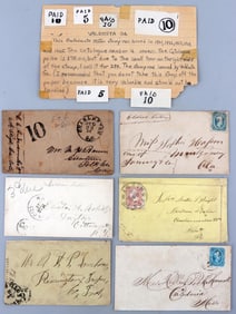 CONFEDERATE COVERS LETTERS & US CIVIL WAR STAMPS