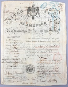 DANIEL WEBSTER SIGNED PASSPORT