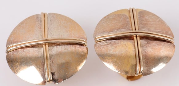 14K YELLOW GOLD NABCO STUD EARRINGS
