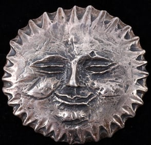 MODERNIST OLAF SKOOGFORS SUNFACE BROOCH PENDANT
