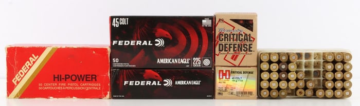 225 ROUNDS 45 COLT JHP HANDGUN AMMUNITION