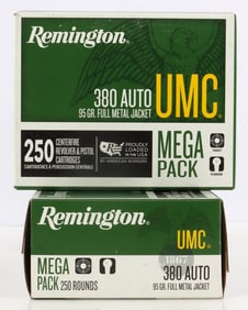 500RDS 380 AUTO REMINGTON 95GR FMJ AMMUNITION