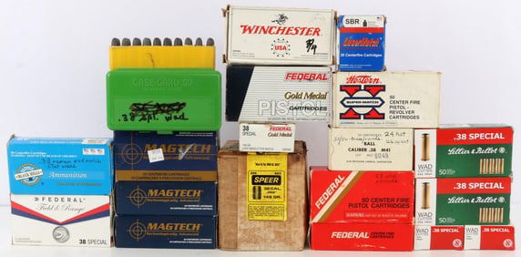 38 SPL WAD CUTTER AMMUNITION BULLET LOT 1000 ROUND