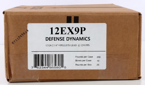 250 ROUNDS OF 12 GAUGE 2 3/4 9 PELLET BUCKSHOT