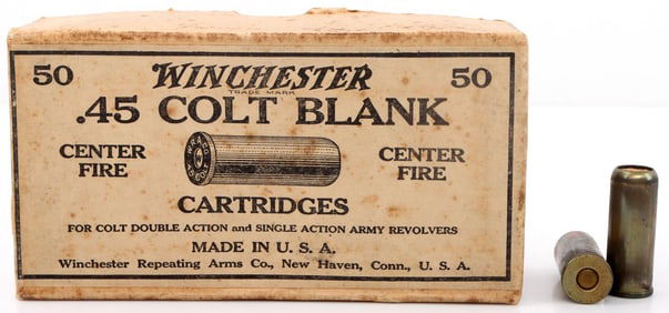 WINCHESTER .45 COLT BLANK ANTIQUE BOXED AMMUNITION