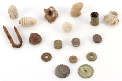 17 GETTYSBURG BATTLEFIELD RELICS BULLETS BUTTONS