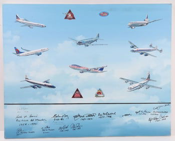 RAY WADDEY RETIRED DELTA JET PAINTING SIGNED