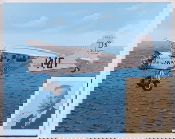 PAINTING OF BELLANCA CH400 SIGNED AND PICTURED