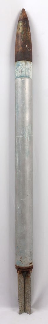 VIETNAMESE VIETNAM WAR NVA 122M ROCKET: Inert NVA 122m rocket from the Vietnam War. Piece is a large aluminum tube with a steel warhead. Probably Soviet origin. 47 inches long. 18 pounds. No international shipping, know your local laws prio