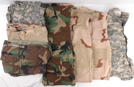 US ARMY USMC CAMO COMBAT UNIFORM MED LG LOT OF 7