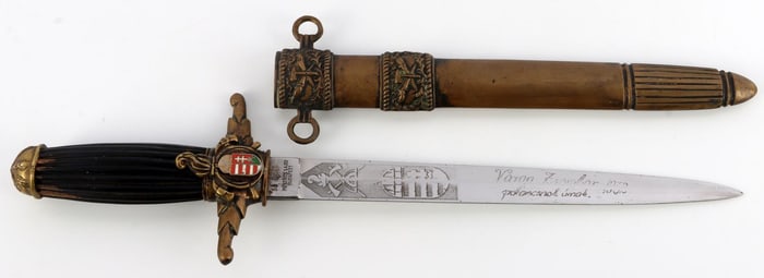 1932 DATED HUNGARIAN FIRE BRIGADE DRESS DAGGER