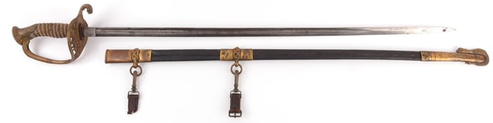 NAMED US M1852 NAVAL OFFICERS SWORD BY JACOB REED