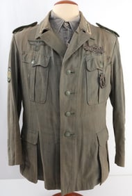 WWII GERMAN MOUNTAIN TROOP HBT TUNIC & M43 SHIRT
