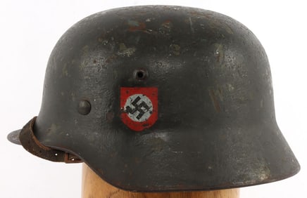 WWII GERMAN THIRD REICH SS DOUBLE DECAL HELMET