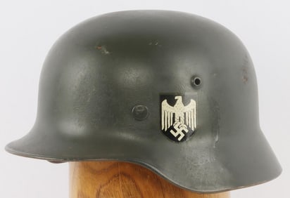 WWII GERMAN THIRD REICH M35 STEEL ARMY HELMET