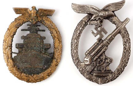 WWII GERMAN LUFTWAFFE KRIEGSMARINE BADGE LOT OF 2