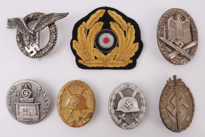 WWII GERMAN BADGE LOT ASSAULT LUFTWAFFE COCKADE