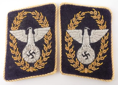 WWII GERMAN NSDAP COURT JUSTICE COLLAR TAB SET