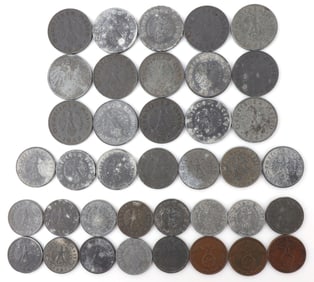 LOT 38 WWII GERMAN NAZI COINS REICHSADLER MARKED